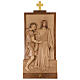 Vía Crucis 14 estaciones 40 x 20 cm madera Valgardena con pátina s14
