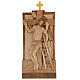 Way of the Cross 14 stations 40x20cm, in multi-patinated Valgardena wood s15