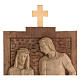 Way of the Cross 14 stations 40x20cm patinated Valgardena wood s3