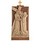 Way of the Cross 14 stations 40x20cm patinated Valgardena wood s7