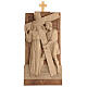 Way of the Cross 14 stations 40x20cm patinated Valgardena wood s8