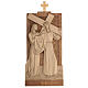 Way of the Cross 14 stations 40x20cm patinated Valgardena wood s9
