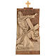 Way of the Cross 14 stations 40x20cm patinated Valgardena wood s10