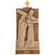 Way of the Cross 14 stations 40x20cm patinated Valgardena wood s11
