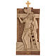 Way of the Cross 14 stations 40x20cm patinated Valgardena wood s14
