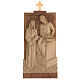 Vía Crucis 14 estaciones 40 x 20 cm madera de la Valgardena s1