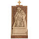 Stations of the Cross 14 stations 40x20cm in patinated Valgardena wood s17