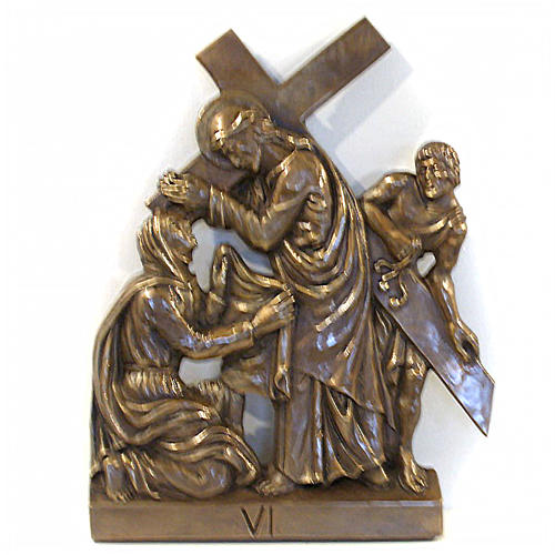 Via Crucis in bronzed brass, 15 stations 6