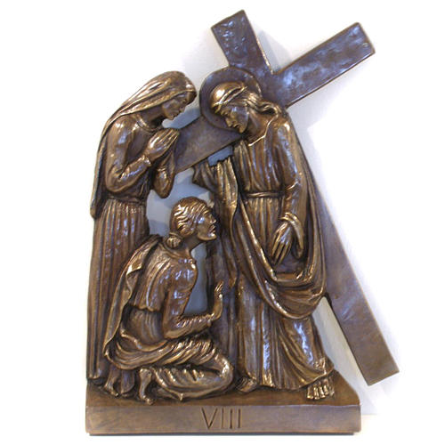 Via Crucis in bronzed brass, 15 stations 8