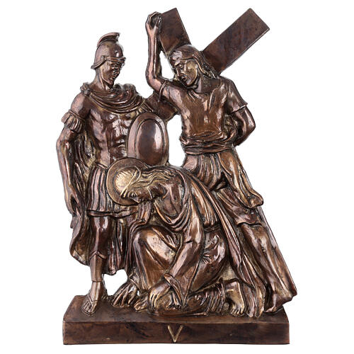 Via Crucis 15 stazioni ottone bronzato 5