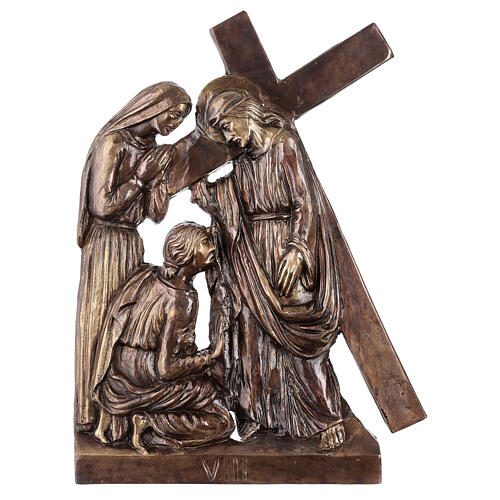Via Crucis 15 stazioni ottone bronzato 8