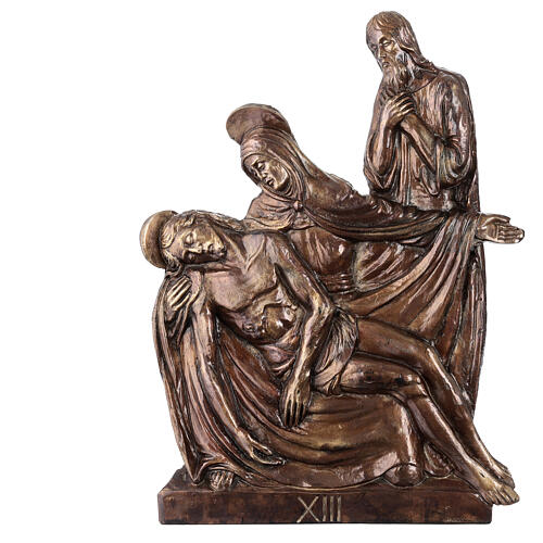 Via Crucis 15 stazioni ottone bronzato 13