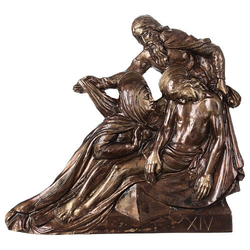 Via Crucis 15 stazioni ottone bronzato 14