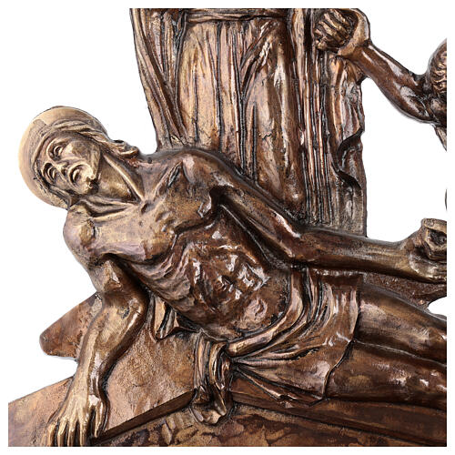 Via Crucis 15 stazioni ottone bronzato 16