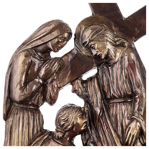 Via Crucis 15 stazioni ottone bronzato 18