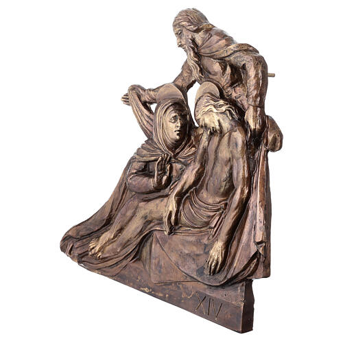 Via Crucis 15 stazioni ottone bronzato 20