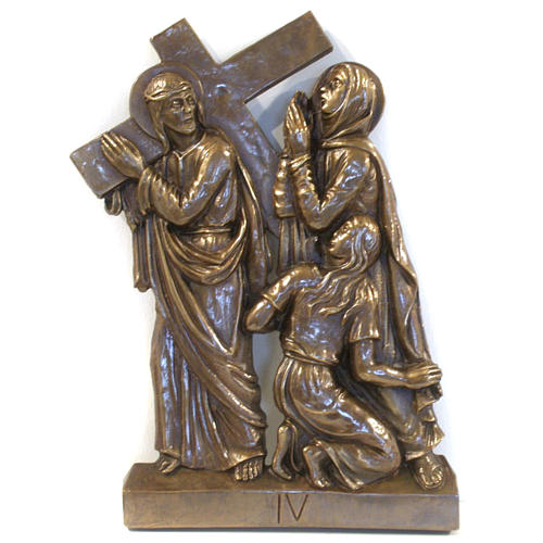 Via Crucis in bronzed brass, 15 stations 4