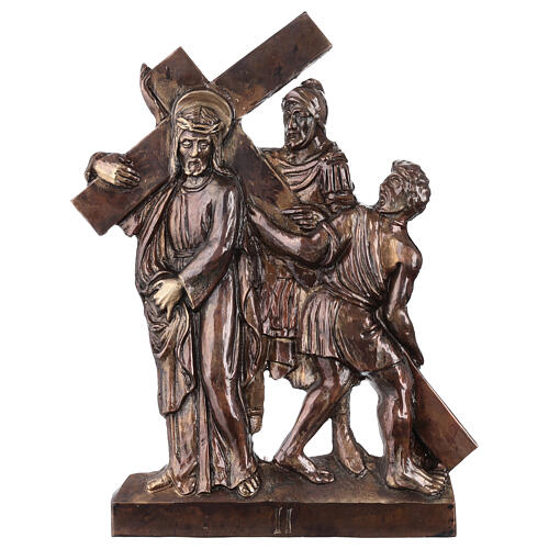 Via Crucis in bronzed brass, 15 stations 2