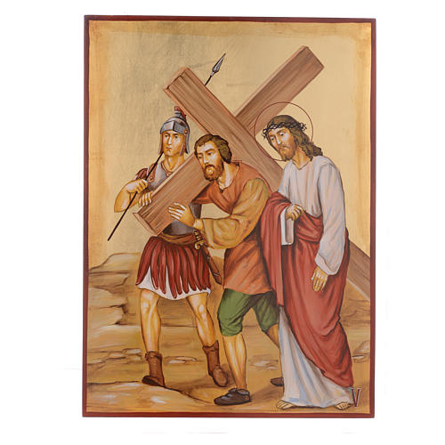 Via Crucis 15 Stazioni icone dipinte a mano 44x32 cm Romania 5