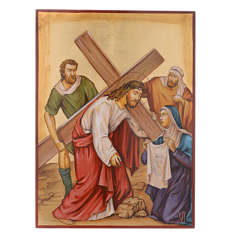 Via Crucis 15 Stazioni icone dipinte a mano 44x32 cm Romania 6