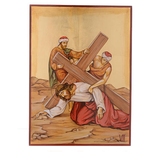 Via Crucis 15 Stazioni icone dipinte a mano 44x32 cm Romania 7