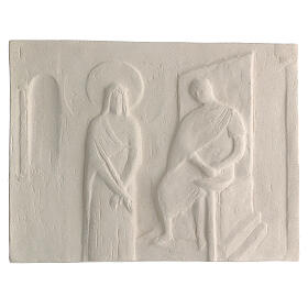 Handgefertigter Kreuzweg Jesu aus regulären Formfliesen 34x25 cm 15 Stationen