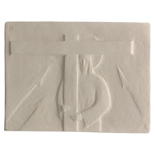 Handgefertigter Kreuzweg Jesu aus regulären Formfliesen 34x25 cm 15 Stationen 4