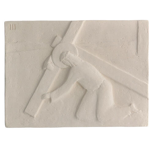 Handgefertigter Kreuzweg Jesu aus regulären Formfliesen 34x25 cm 15 Stationen 5