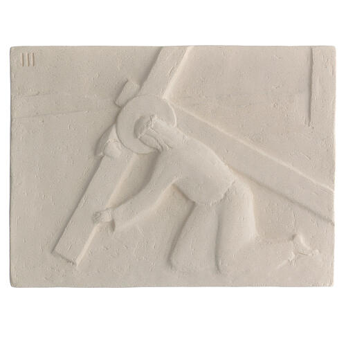 Handgefertigter Kreuzweg Jesu aus regulären Formfliesen 34x25 cm 15 Stationen 6