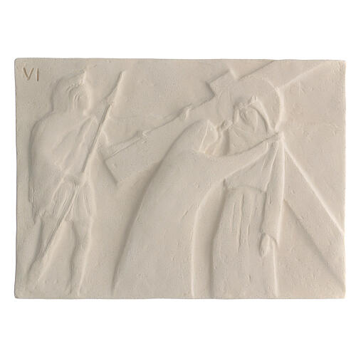 Handgefertigter Kreuzweg Jesu aus regulären Formfliesen 34x25 cm 15 Stationen 9