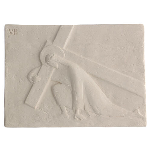 Handgefertigter Kreuzweg Jesu aus regulären Formfliesen 34x25 cm 15 Stationen 10