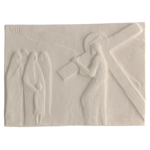 Handgefertigter Kreuzweg Jesu aus regulären Formfliesen 34x25 cm 15 Stationen 11
