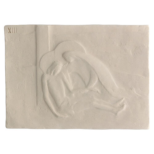 Handgefertigter Kreuzweg Jesu aus regulären Formfliesen 34x25 cm 15 Stationen 16