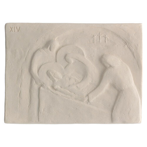 Handgefertigter Kreuzweg Jesu aus regulären Formfliesen 34x25 cm 15 Stationen 17
