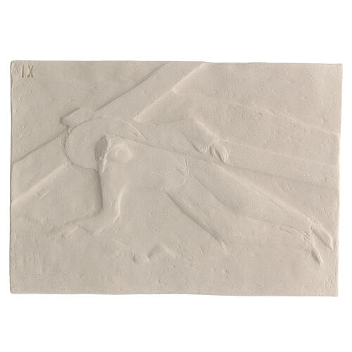 Via Crucis formelle regolari lavorate a mano 34x25 cm 15 staz 12