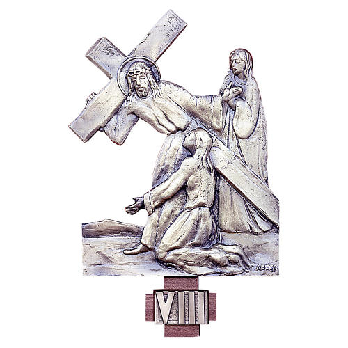 Vía Crucis 14 estaciones latón fundido 20x25 cm 1
