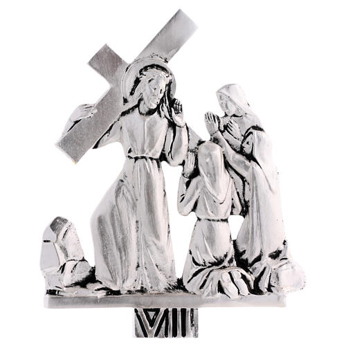 Vía Crucis 15 estaciones latón fundido 17 x 20 cm 8