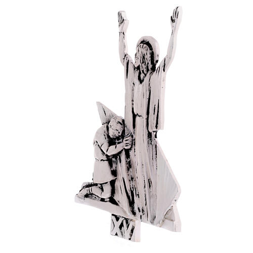 Vía Crucis 15 estaciones latón fundido 17 x 20 cm 16