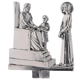 Via Sacra: Via Sacra 15 estações latão moldado 17x20 cm