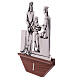 Way of the cross, 15 stations in silver brass with wooden capital s2