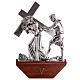 Way of the cross, 15 stations in silver brass with wooden capital s6