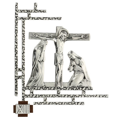 Vía crucis latón plateado 15 estaciones 33 x 40 cm 12