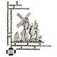 Via Crucis ottone argentato 15 stazioni 33x40 cm s8