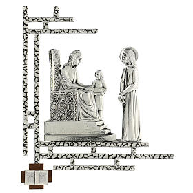 Stations of the cross, 15 stations 33x40cm in silver brass