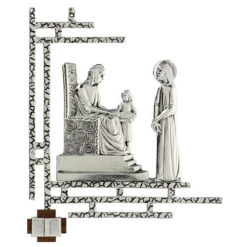 Stations of the cross, 15 stations 33x40cm in silver brass 1