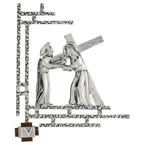 Stations of the cross, 15 stations 33x40cm in silver brass 4