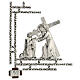 Stations of the cross, 15 stations 33x40cm in silver brass s6