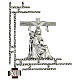 Stations of the cross, 15 stations 33x40cm in silver brass s13