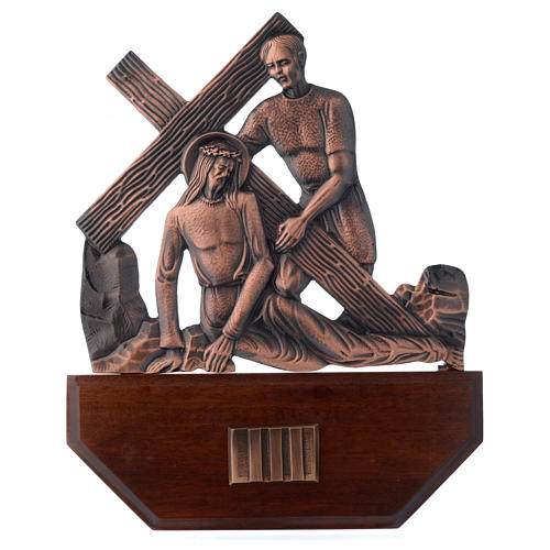 Way of the cross, 15 stations 24x30cm in wood 3
