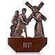 Vía Crucis latón cobreado en madera 15 estaciones 24 x 30 cm s2
